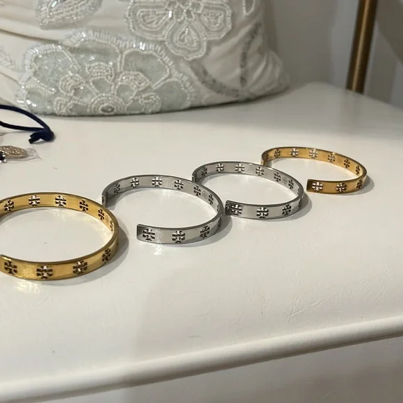 Tory Burch Bracelet Cuffs Set of 4 - Picture 3 of 4